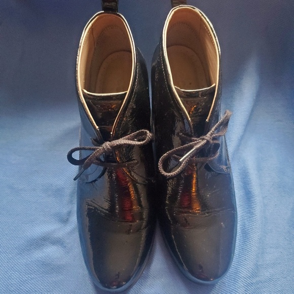 ecco patent leather boots